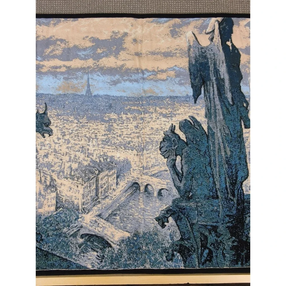 Vintage 1992 French Tapestry Gargouiles Point d'Aubusson Limited Ed 29/200 Paris